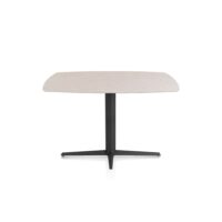 Saluti, bartafel ovaal 150 x 105 cm. - centrale teenpoot - rough off black - Light sand