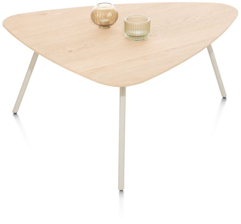 Niora, Salontafel 85 X 77 Cm - Eiken Fineer - Silk Grey - Afbeelding 2