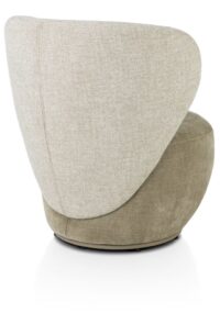 Solee, fauteuil - 360 draaibaar - incl. lende-kussen - combi stof Luton & Cadiz - frame tone in tone - Groen - Afbeelding 3