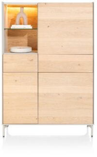 Niora, bergkast 120 cm - 3-deuren + 2-laden + 1-niche