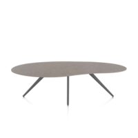 Saluti, eetkamertafel organisch 240 x 120 cm. - 4 poot - graphiet - Lava