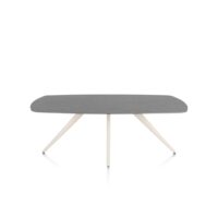 Saluti, eetkamertafel ovaal 210 x 105 cm. - 4 poot - cr&egrave;me - Antraciet