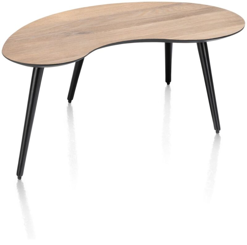 Maze, Table Basse 100 X 59 Cm - Forme Haricot - Hauteur 46 Cm - Railway Brown - Image 2