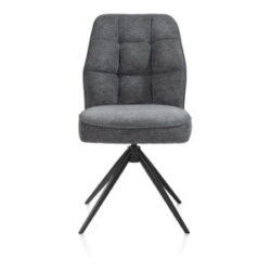 Bell, chaise - pi&eacute;tement noir - pivotante - confort ressorts - combi Calabria/Vada - Anthracite