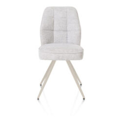 Bell, eetkamerstoel - creme frame - pocket - combi Calabria/Vada - Kiezel