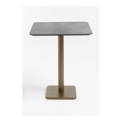 Brest table de bar stone anthracite 75x75cm - Or