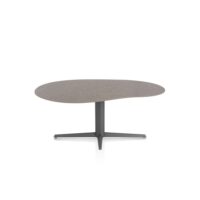 Saluti, eetkamertafel organisch 180 X 120 cm. - centrale teenpoot - grafiet - Lava