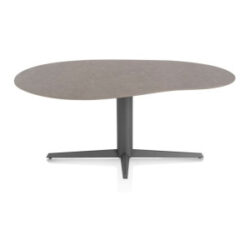 Saluti, table organic 180 X 120 cm. - pied central - graphite - Lava