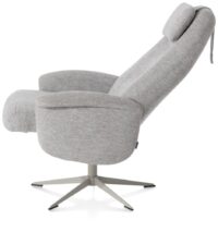 Tonale, relax-fauteuil incl. poef - silk grey frame - Afbeelding 3