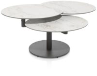 Pete, salontafel draaibaar - ca. 100 x 100 cm (3 bladen rond) - Afbeelding 3