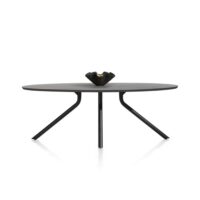 Arvada, table 220 x 110 cm. - ellipse - pied central long - Onyx