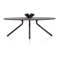 Arvada, table 220 x 110 cm. - ellipse - pied central long - Onyx