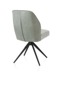 Bell, chaise - pi&eacute;tement noir - pivotante - confort ressorts - combi Calabria/Vada - Olive - Image 3