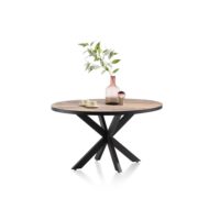 Avalox, table ronde 130 x 110 cm - couleur driftwood - centrale pied