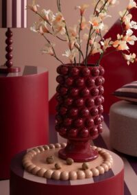 DOTS dienblad d40cm - Light ruby - Afbeelding 3
