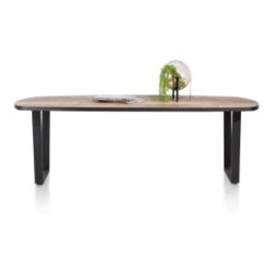 Avalox, table ovale 240 x 110 cm - couleur driftwood - V pied