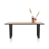 Avalox, table 200 x 98 cm - couleur oak natural vintage - V pied