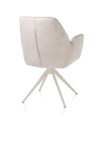 Bell, armstoel - creme frame - draaibaar - pocket - stof Calabria - Kiezel - Afbeelding 3