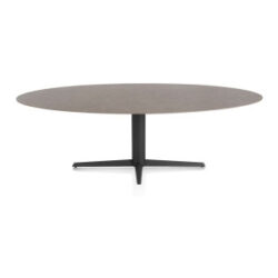 Saluti, table ellipse 240 X 110 cm. - pied central - noir - Lava