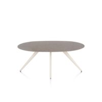 Saluti, eetkamertafel ellips 180 x 105 cm. - 4 poot - cr&egrave;me - Lava
