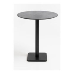 Brest table de bar stone anthracite D80cm - Noir