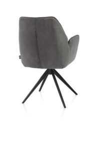 Bell, armstoel - zwart frame - draaibaar - pocket - stof Calabria - Antraciet - Afbeelding 3