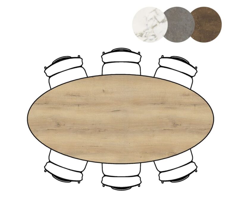 Masura, Table Ellipse - 220 X 105 Cm - Chene - Image 2