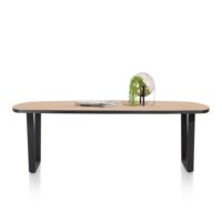 Avalox, eetkamertafel ovaal 240 x 110 cm - kleur oak natural vintage - V poot