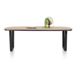 Avalox, table ovale 240 x 110 cm - couleur oak natural vintage - V pied