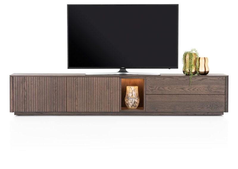 Trenton, Lowboard 240 Cm - 2-Deuren + 2-Laden + 1-Niche - Clay - Afbeelding 2