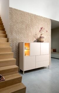 Trentino, Dressette 153 cm. - 3-deuren + 2-laden + 2-niches - Olijf - Afbeelding 3
