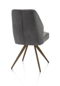 Bell, eetkamerstoel - steelbrown frame - pocket - stof Calabria - Antraciet - Afbeelding 3