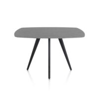 Saluti, bartafel ovaal 150 x 105 cm. - 4 poot - rough off black - Antraciet