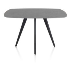 Saluti, table de bar ovale 150 x 105 cm. - 4 pieds - rough off black - Anthracite