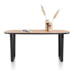 Avalox, bartafel ovaal 210 x 110 cm - kleur oak natural vintage - V poot