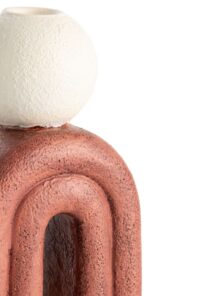 Lot kandelaar H15,5cm - bruin - Afbeelding 3