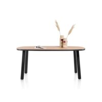 Avalox, bartafel ovaal 210 x 110 cm - kleur naturel - 4 poot