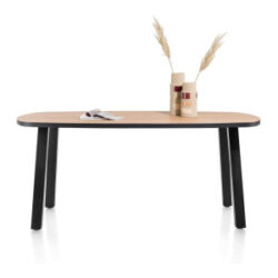 Avalox, table de bar ovale 210 x 110 cm - couleur natural - 4 pied