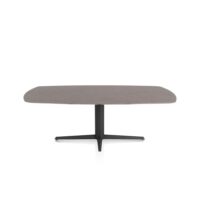 Saluti, eetkamertafel ovaal 210 X 105 cm. - centrale teenpoot - rough off black - Lava
