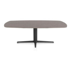 Saluti, table ovale 210 X 105 cm. - pied central - noir - Lava