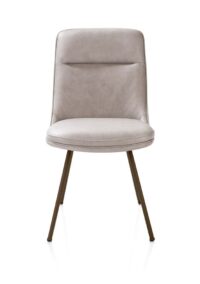 Mateo, chaise - 4-pieds - steelbrown - Pala - Gris clair