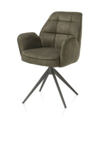 Bell, armstoel - grafiet frame - draaibaar - pocket - stof calabria - mosgroen - Afbeelding 2