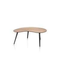 Maze, table basse 100 x 59 cm - forme haricot - hauteur 46 cm - Railway brown