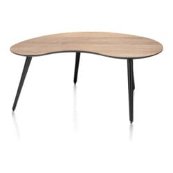 Maze, table basse 100 x 59 cm - forme haricot - hauteur 46 cm - Railway brown