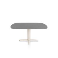 Saluti, eetkamertafel ovaal 150 X 105 cm. - centrale teenpoot - creme - Antraciet