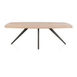 Arvada, Table à manger 220 x 110 cm, ovale, 4 pieds - Metal graphite