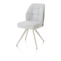 Bell, chaise - piétement crème - confort ressorts - combi Calabria/Vada - Olive