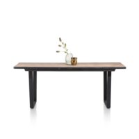 Avalox, table de bar &agrave; rallonge 190 (+ 60) x 98 cm - couleur driftwood - V pied