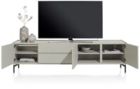 Noon, lowboard 210 cm - 3-deuren + 2-laden - geheel silk grey - Afbeelding 3