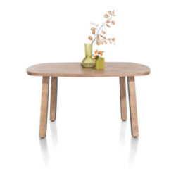 Pavarotti, table 150 x 120 cm - oval - pieds de table (4) avec accent bois